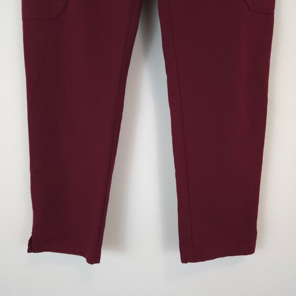 Figs Women's Yola Skinny Scrub Pants In Burgundy - Picture 6 of 16